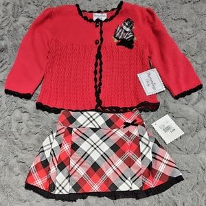 Hartstrings 2 piece cardigan and skort set